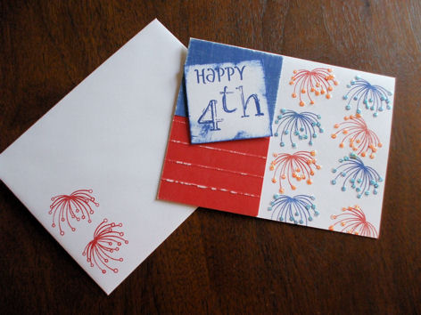 Stamped July 4th Card